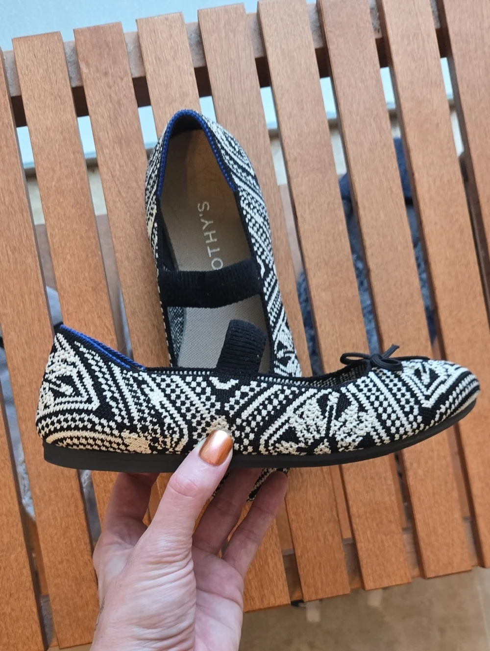 Rothy's Kids Mary Jane Black Cream